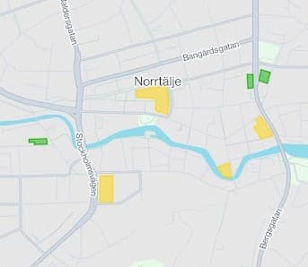 Parkeringskarta i Norrtälje (exempel från appen)